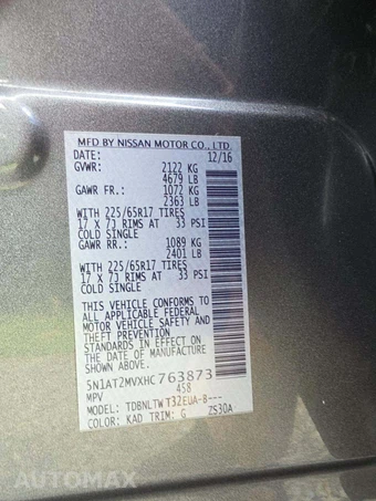 2017 Nissan Rogue SV – miniatura 2