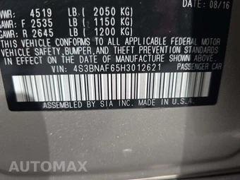 2017 Subaru Legacy 2.5i Premium – miniatura 5