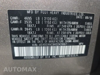 2017 Subaru Outback 2.5i Limited – miniatura 14