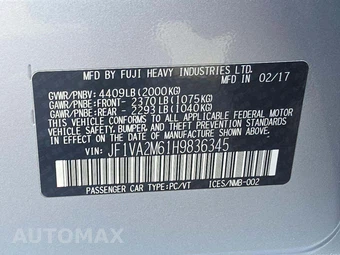 2017 Subaru WRX STi – miniatura 5