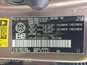 2017 Toyota Highlander XLE – miniatura 5