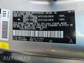 2017 Toyota Sienna XLE 7-Passenger 119.3" WB - miniatura 5