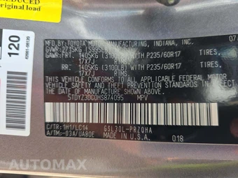 2017 Toyota Sienna XLE 8-Passenger 119.3" WB - miniatura 2