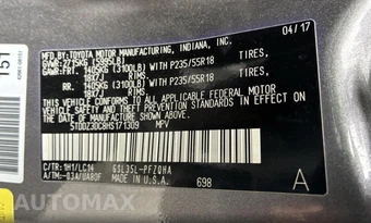 2017 Toyota Sienna XLE Premium 7-Passenger 119.3" WB - miniatura 20