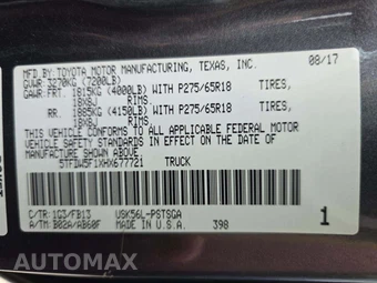 2017 Toyota Tundra SR5 Crew Cab Short Bed - miniatura 5