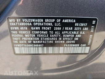2017 Volkswagen Passat 1.8T R-Line w/Comfort Pkg - miniatura 2
