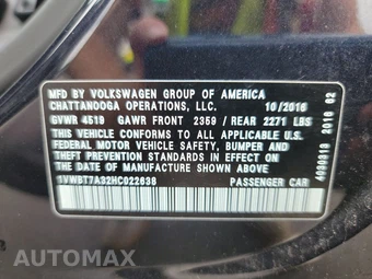 2017 Volkswagen Passat 1.8T SE – miniatura 21