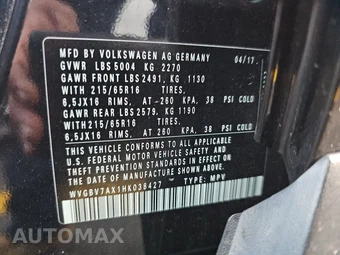 2017 Volkswagen Tiguan S – miniatura 14