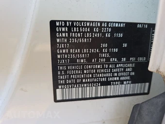 2017 Volkswagen Tiguan Wolfsburg – miniatura 14