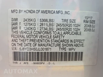 2018 Acura MDX w/Technology Pkg – miniatura 15