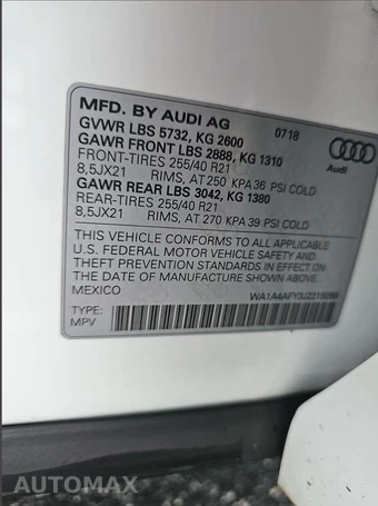 2018 Audi SQ5 Premium Plus - miniatura 8