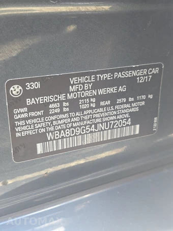2018 BMW 3 Series Sedan 330i xDrive - miniatura 14