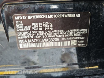 2018 BMW 5 Series Sedan 530i SPORT LINE - miniatura 14