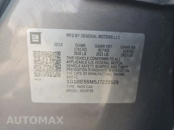 2018 Chevrolet Cruze LT Sedan 1SD - miniatura 14