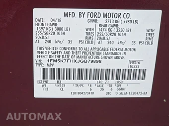 2018 Ford Explorer Limited – miniatura 15