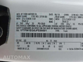 2018 Ford F-150 Lariat Crew Cab Medium Bed - miniatura 4