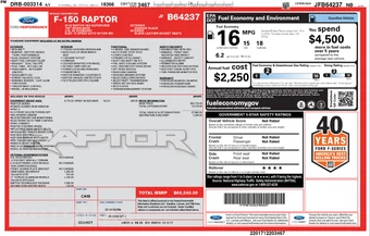 2018 Ford F-150 Raptor Crew Cab Short Bed - miniatura 2