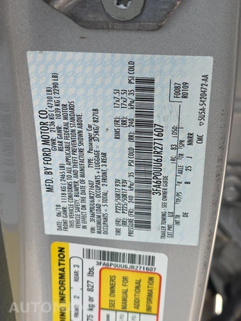 2018 Ford Fusion Hybrid S - miniatura 14