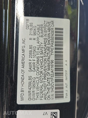 2018 Honda Accord Sedan EX-L 1.5T - miniatura 15