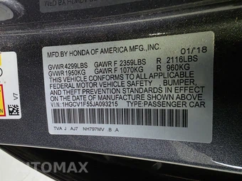 2018 Honda Accord Sedan EX-L 1.5T - miniatura 7