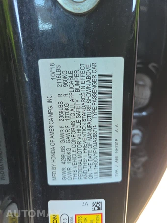 2018 Honda Accord Sedan LX 1.5T - miniatura 14