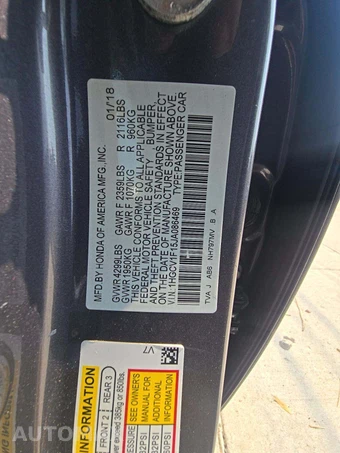 2018 Honda Accord Sedan LX 1.5T - miniatura 5