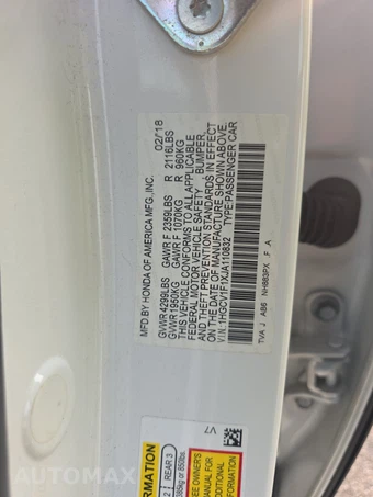 2018 Honda Accord Sedan LX 1.5T - miniatura 14