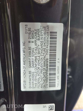 2018 Honda Accord Sedan Sport 1.5T - miniatura 5