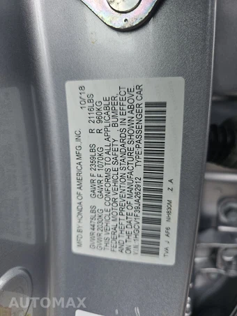2018 Honda Accord Sedan Sport 1.5T - miniatura 15