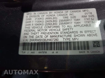 2018 Honda CR-V LX - miniatura 5