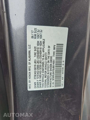 2018 Honda Odyssey EX-L 118.1" WB - miniatura 5