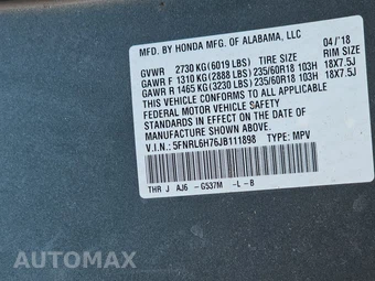 2018 Honda Odyssey EX-L 118.1" WB - miniatura 15