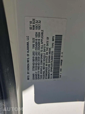 2018 Honda Odyssey EX-L 118.1" WB - miniatura 5