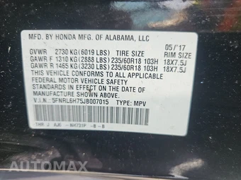 2018 Honda Odyssey EX-L w/Navigation 118.1" WB - miniatura 15