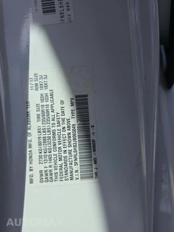 2018 Honda Odyssey Touring 118.1" WB - miniatura 5
