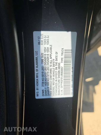 2018 Honda Ridgeline Black Edition Crew Cab Medium Bed - miniatura 5