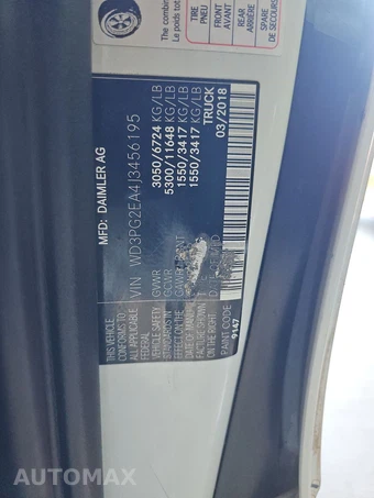 2018 Mercedes-Benz Metris Cargo Van 126.0" WB - miniatura 13