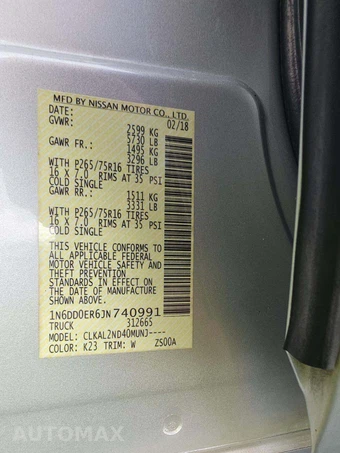 2018 Nissan Frontier SV Crew Cab Medium Bed – miniatura 2