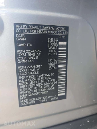 2018 Nissan Rogue SV - miniatura 5