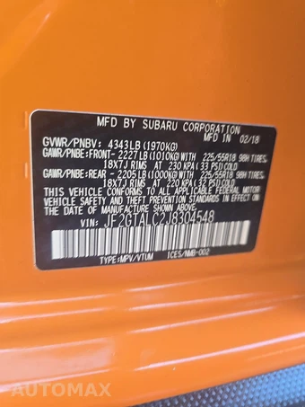 2018 Subaru Crosstrek 2.0i Limited - miniatura 14