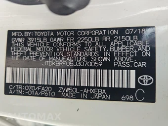 2018 Toyota Prius Two - miniatura 14