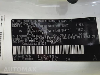 2018 Toyota Sienna LE 8-Passenger 119.3" WB - miniatura 16
