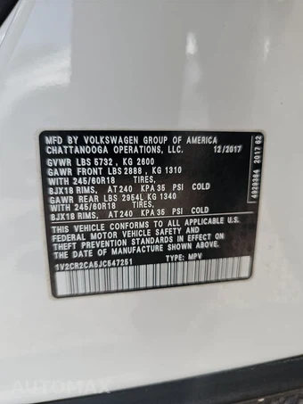 2018 Volkswagen Atlas V6 SE - miniatura 15