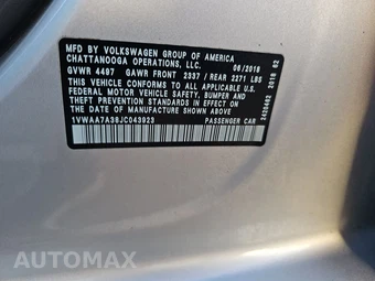 2018 Volkswagen Passat 2.0T S - miniatura 14