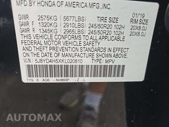 2019 Acura MDX w/Technology Pkg – miniatura 5