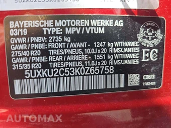 2019 BMW X6 Sports Activity Vehicle xDrive35i - miniatura 2