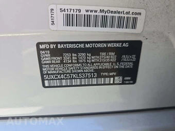 2019 BMW X7 Sports Activity Vehicle xDrive50i M SPORT LINE - miniatura 5