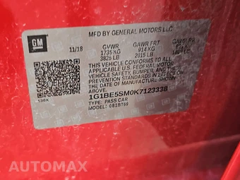 2019 Chevrolet Cruze LT Sedan 1SD - miniatura 14