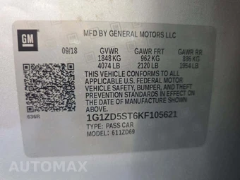 2019 Chevrolet Malibu LT 1LT – miniatura 5