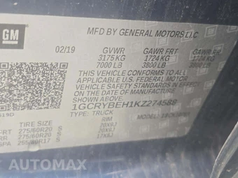 2019 Chevrolet Silverado 1500 Custom Extended Cab Medium Bed 1CX - miniatura 5